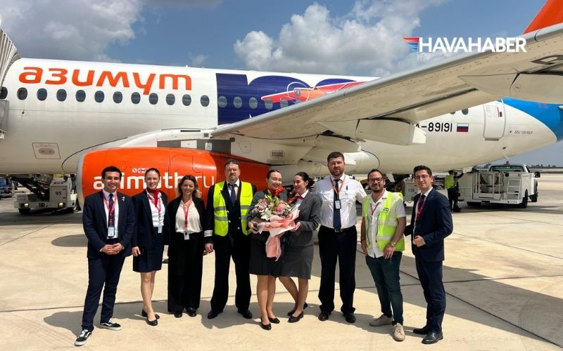 cukurova havalimaninda ilk azimuth airlines seferi gerceklesti k35dh6ig