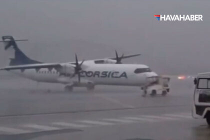 korsikada siddetli firtina ucak apronda suruklendi seferler aksadi APCYmcV1