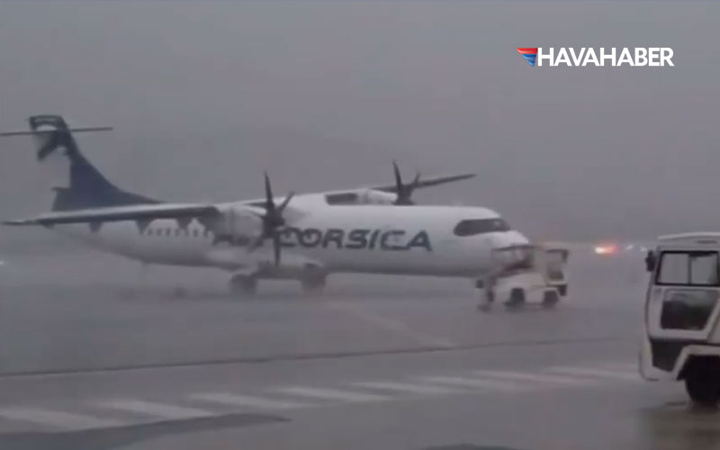 korsikada siddetli firtina ucak apronda suruklendi seferler aksadi APCYmcV1