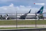 westjet ucagi sert inis yapti 164 yolcu tahliye edildi UAOzKbPq