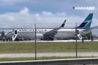 westjet ucagi sert inis yapti 164 yolcu tahliye edildi UAOzKbPq
