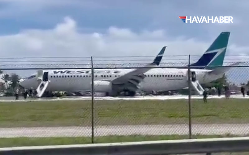 westjet ucagi sert inis yapti 164 yolcu tahliye edildi UAOzKbPq