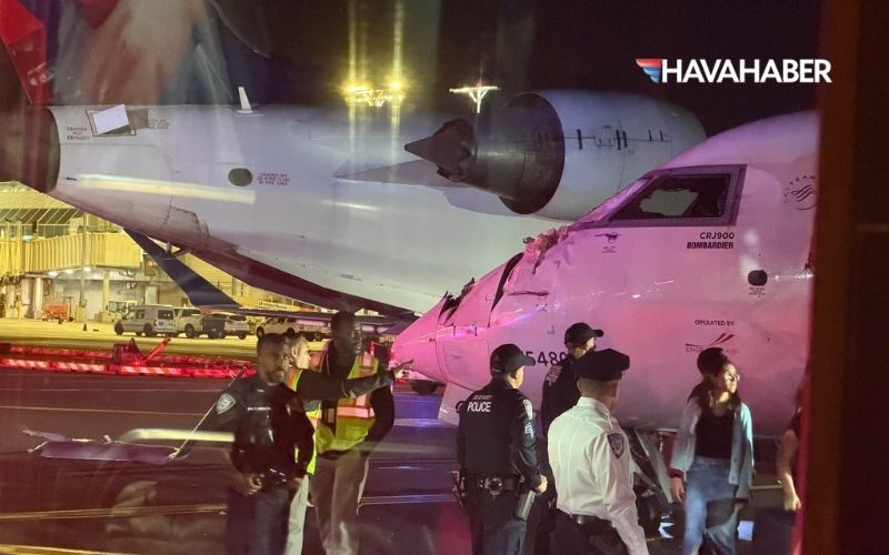 abdnin new york kentindeki laguardia havalimaninda iki yolcu ucagi carpisti BEkQuDMy