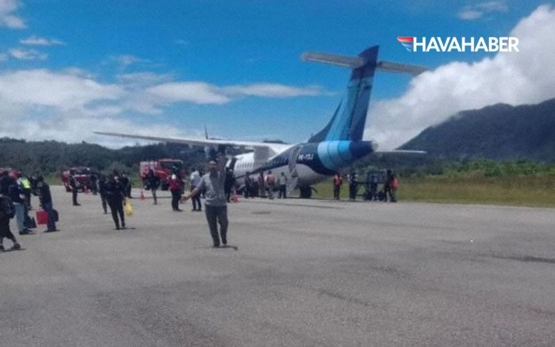 yer ekipleri buyu caba sarf etti pistten cikan trigana aire ait atr 42 300 havalimanindan QkYm2DUa